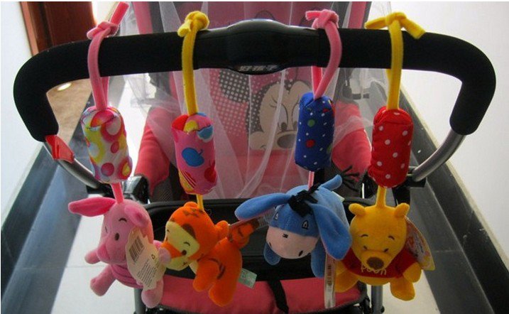 1 x Soft Toy Piglet Baby Kid Crib Plush Soft Stuffed Windbell Hanging Rattles Toy Piglet db