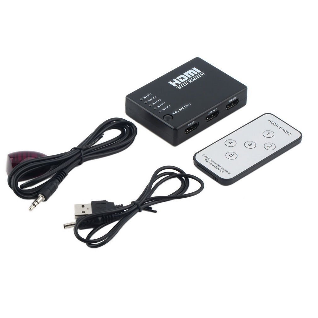 5 Port 1080P HDMI Switch Selector Switcher Splitter Hub + Remote for PS3 dbdb