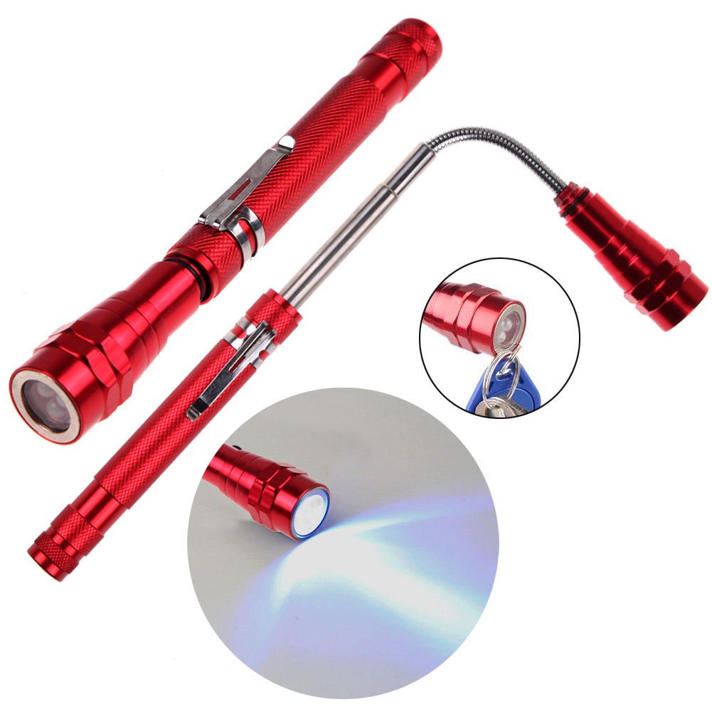 Flexible Flexi Torch Telescopic 3 LED Magnetic Pick Up Tool Light Flashlight db