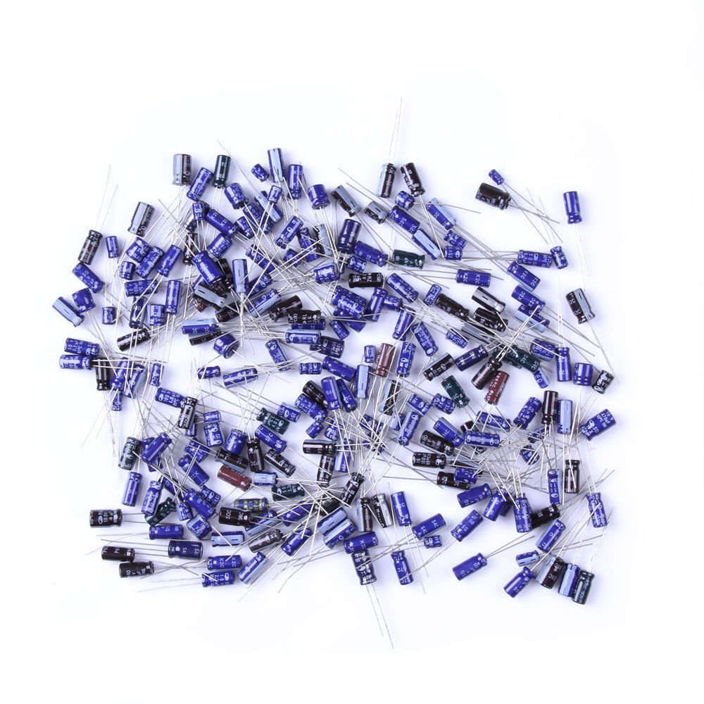 210Pcs 25 Value 0.1uF~220uF Electrolytic Capacitors Assortment Kit Set db
