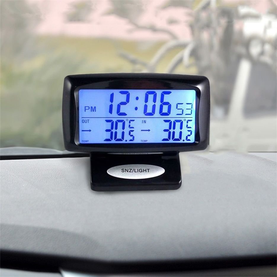 Multi-function Car Indoor Digital Thermometer Temperature Display Alarm LCD db