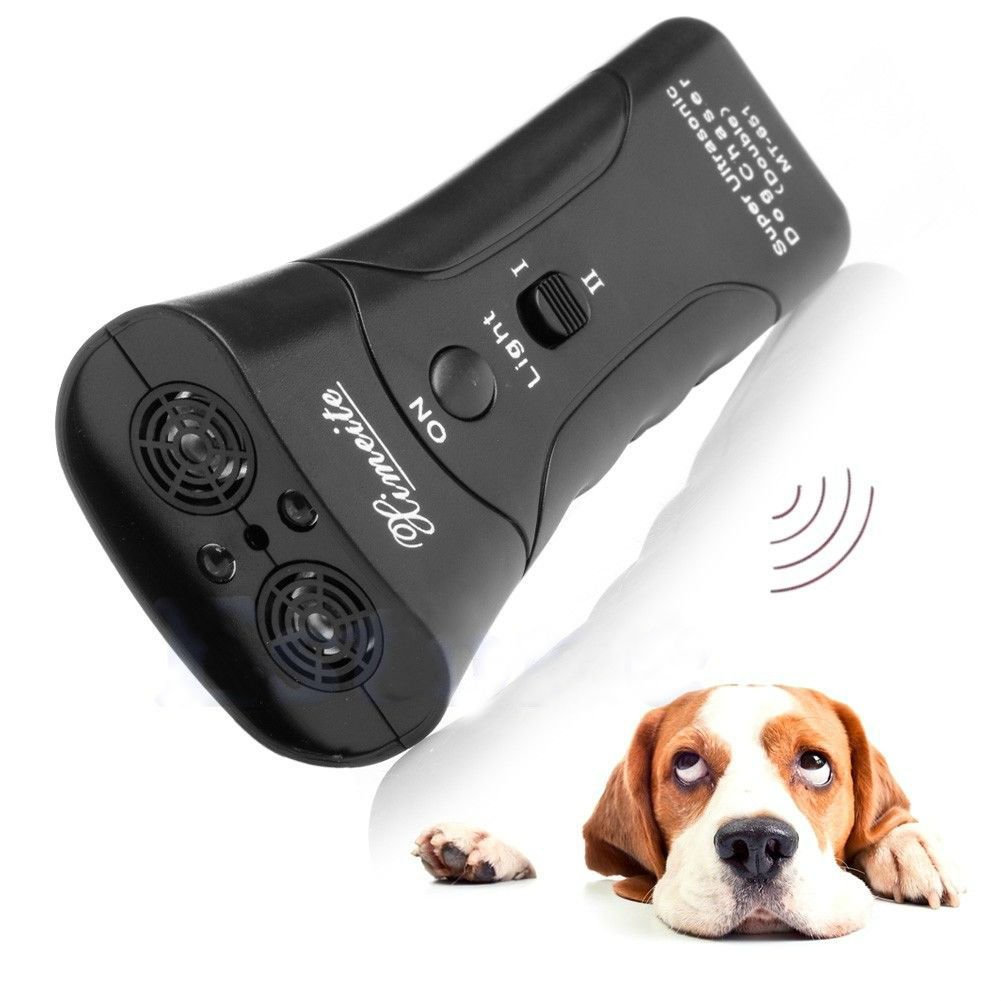 Ultrasonic Dog Chaser Stops Aggressive Animal Attacks Repeller With Flashlight db