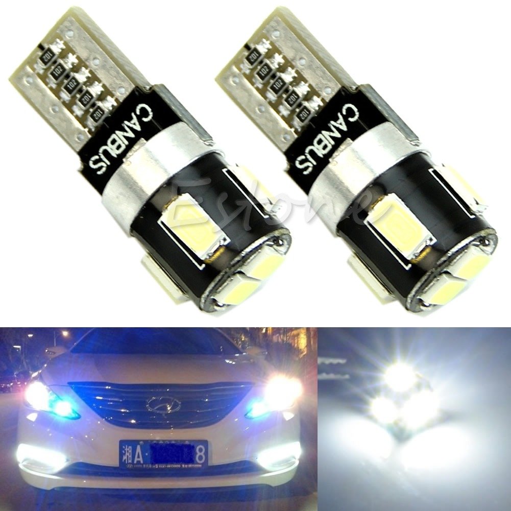 2x T10 W5W 6-LED 5630 SMD FPC CANBUS Error Free Car Wedge Light Lamp Bulb white