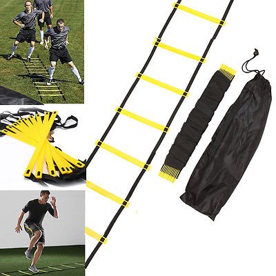 Durable 8 Rung 12ft 4m Agility Ladder for Soccer Speed Sports Training +Free Bag DHB