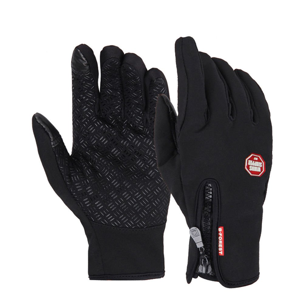 Windproof Waterproof Touch Screen Warm Glove Mittens Fleece Outdoor Cycling Size S