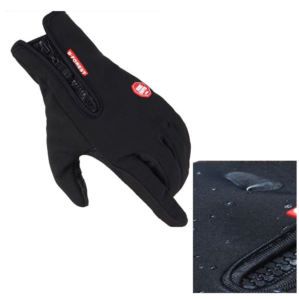 Windproof Waterproof Touch Screen Warm Glove Mittens Fleece Outdoor Cycling Size L