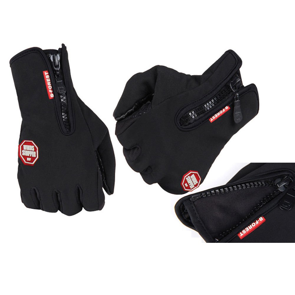 Windproof Waterproof Touch Screen Warm Glove Mittens Fleece Outdoor Cycling Size XL