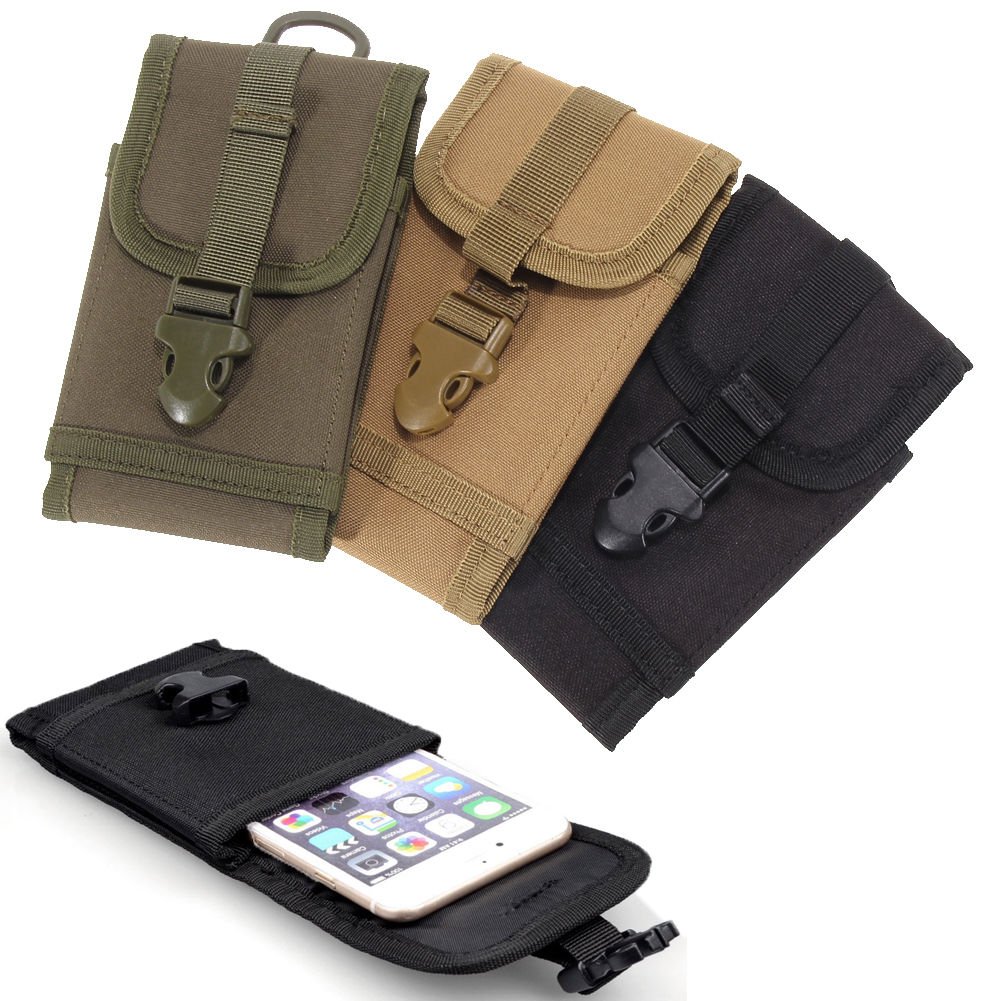 Tactical Military Molle Smartphone Pouch for iPhone 6s Plus 5.5" Black Color 1 Pcs