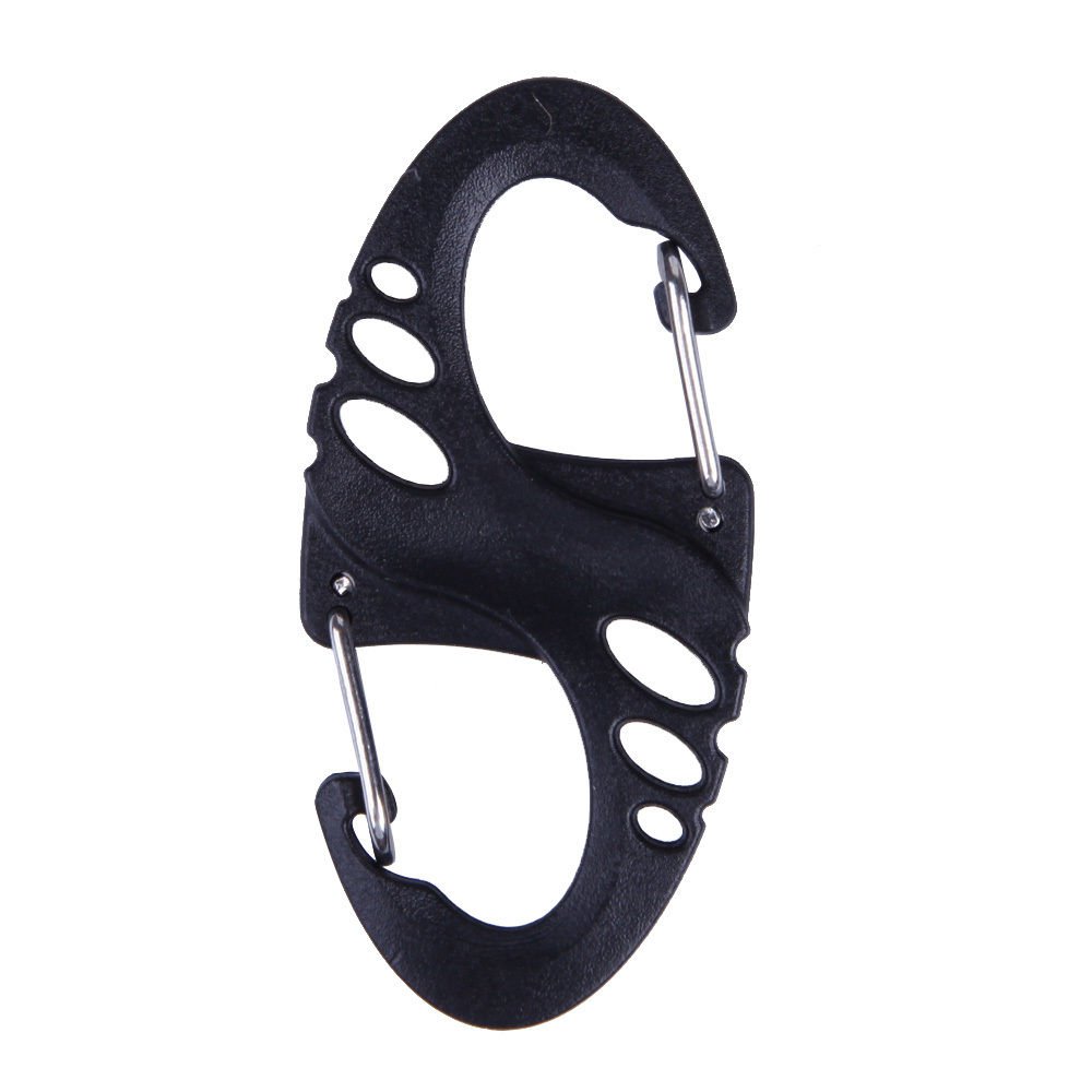 5PCS Mini Climbing Hook S Type Carabiner Dual Buckle Keychain khkk