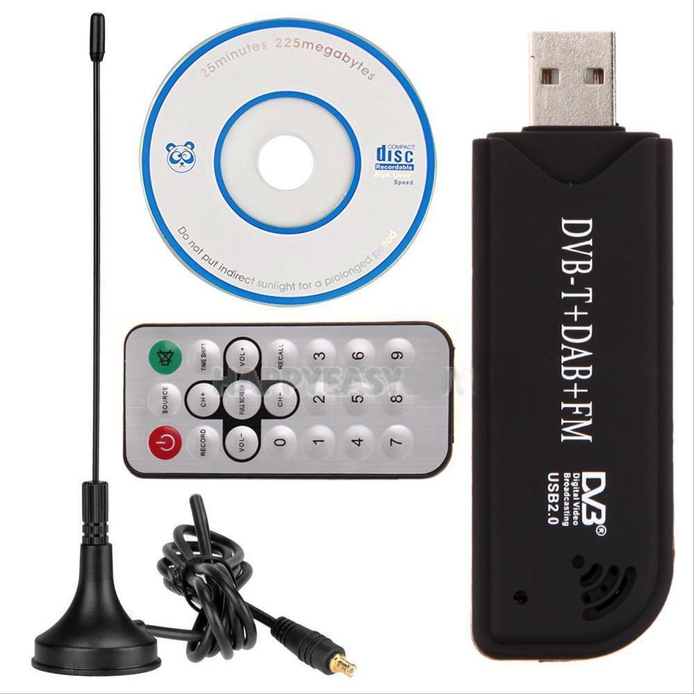 USB2.0 Digital DVB-T SDR+DAB+FM HDTV TV Tuner Receiver Stick RTL2832U+R820T ddddd