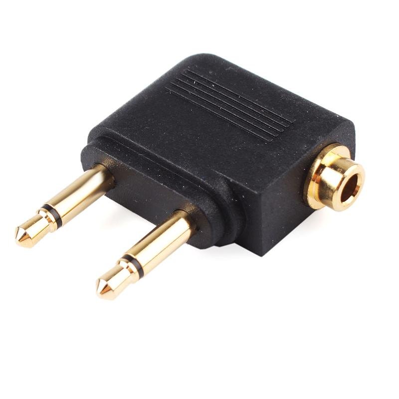 3 Pcs 3.5mm Airline Airplane Earphone Headphone Headset Audio Adapter Converter dd