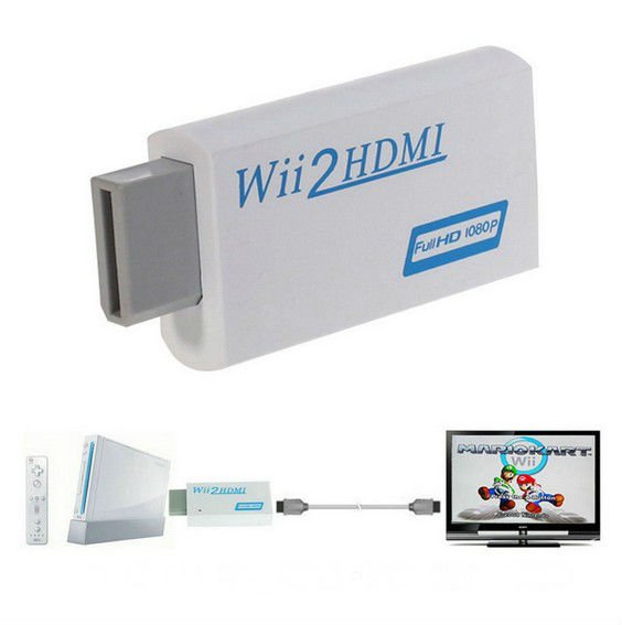 Wii To HDMI 1080P Upscaling Converter Adapter with 3.5mm Audio Output dbdb