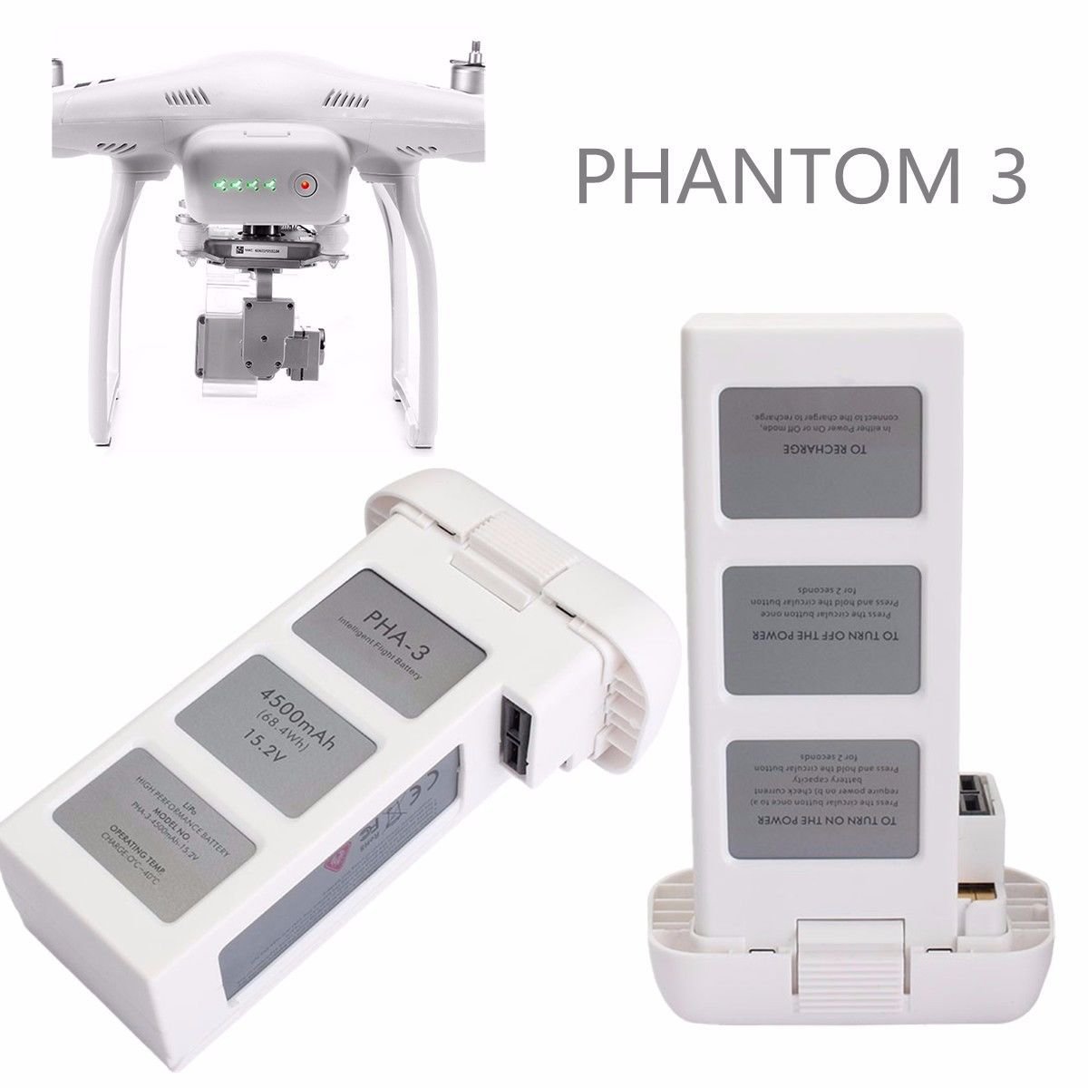 4500mAh 15.2V 4S Advanced Battery Intelligent Flight For DJI Phantom 3 Drone dbb