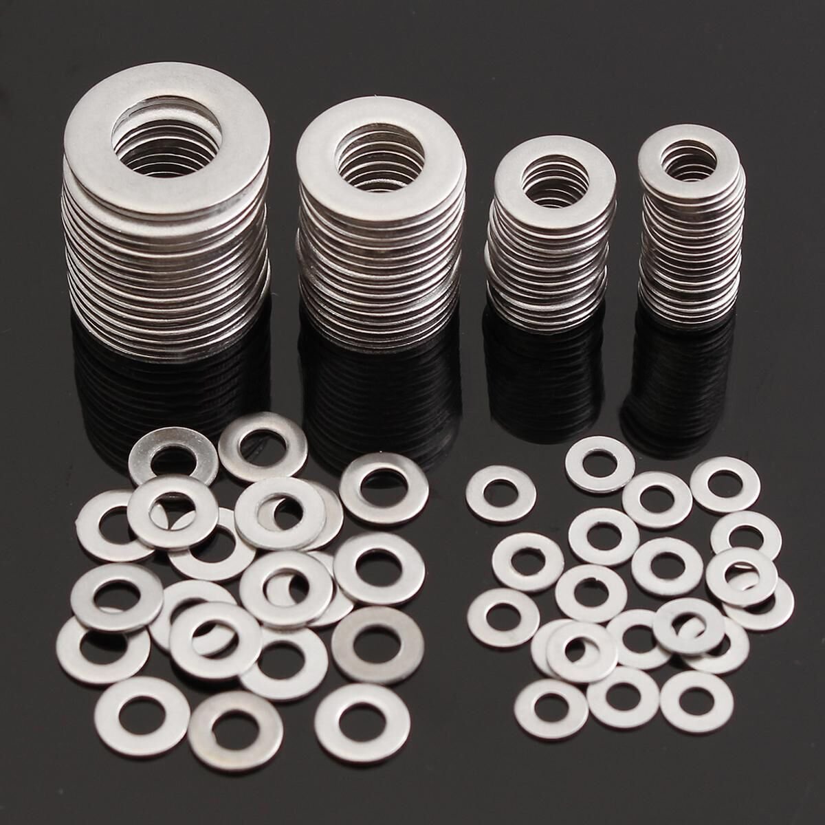 105PCS Stainless Steel Washers Metric Flat Washer Screw Kit M3 M4 M5 M6 M8 M10 dbb