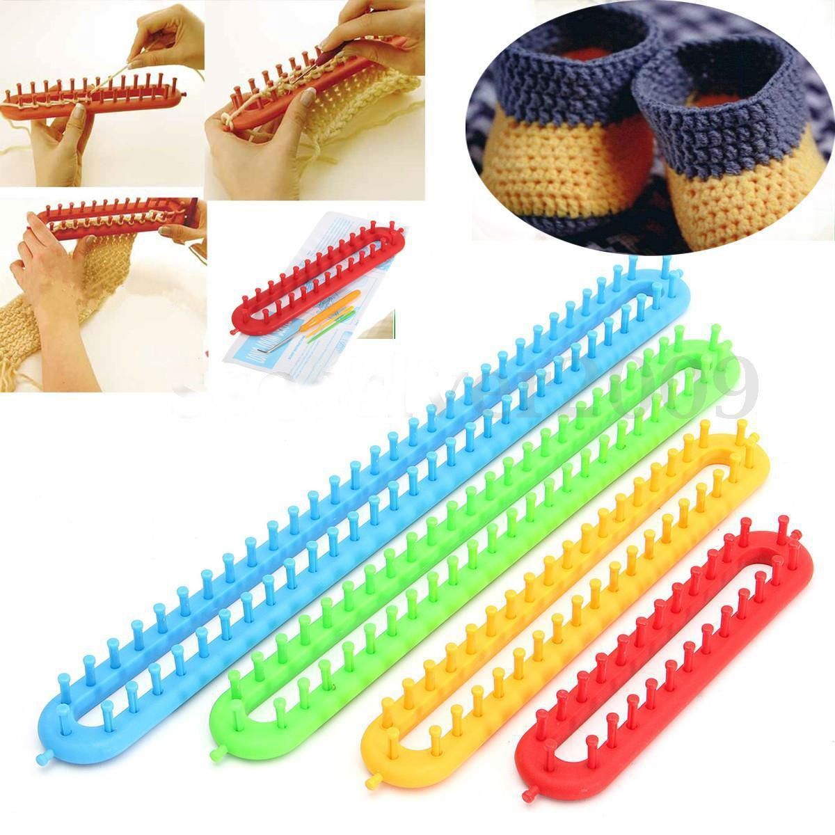 4 Size Plastic ABS Loom For Shawl Scarf Hat Socks Long Knit Knitter Knittingdbd