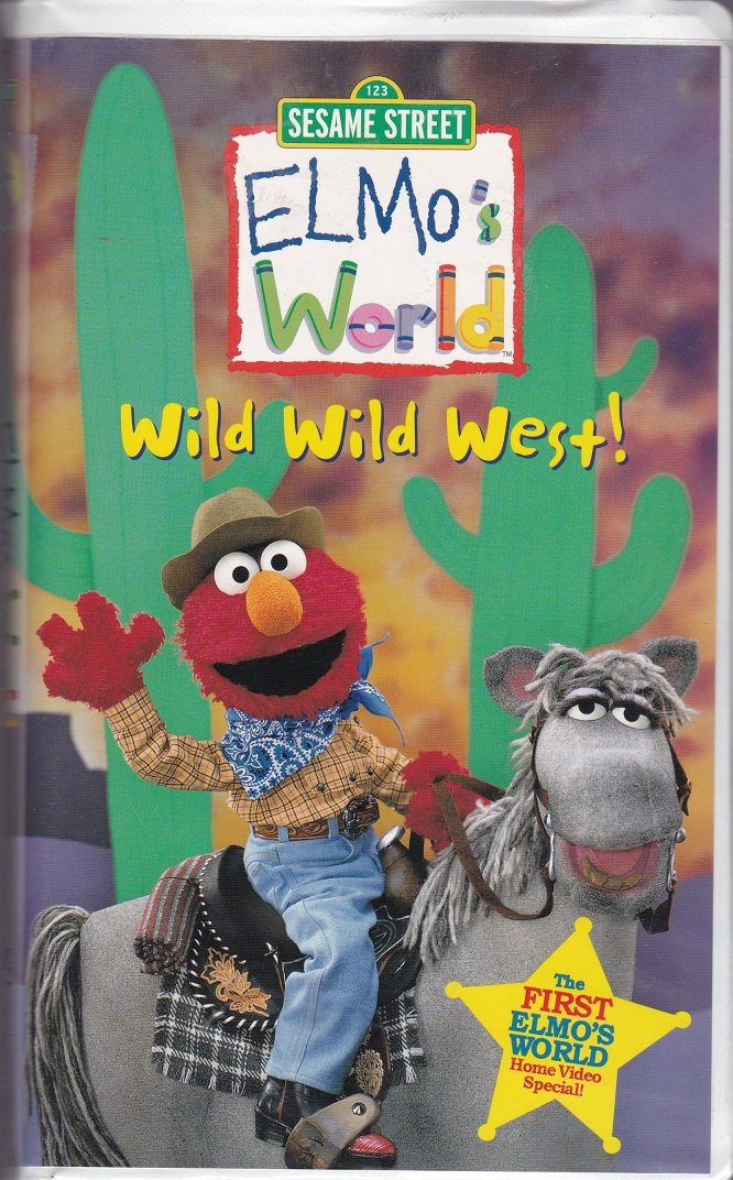 Elmo's World WILD WILD WEST Sesame Street VHS Clamshell LV54073