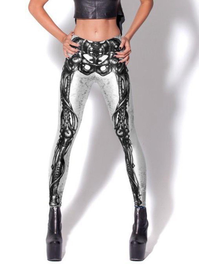 Skeleton skull leggings