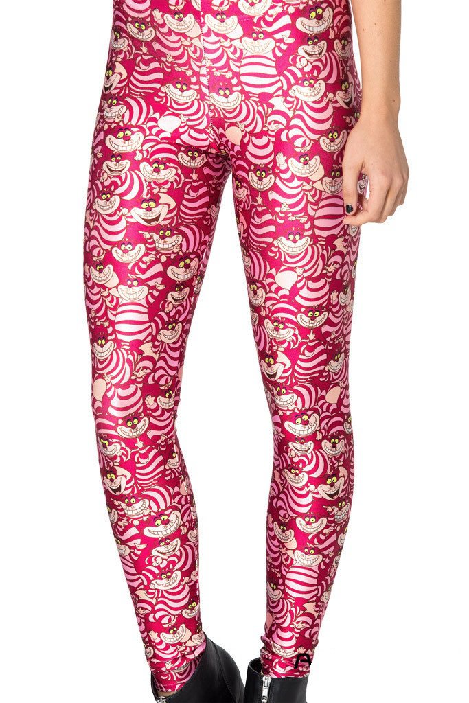 Ladies pink Cheshire cat leggings