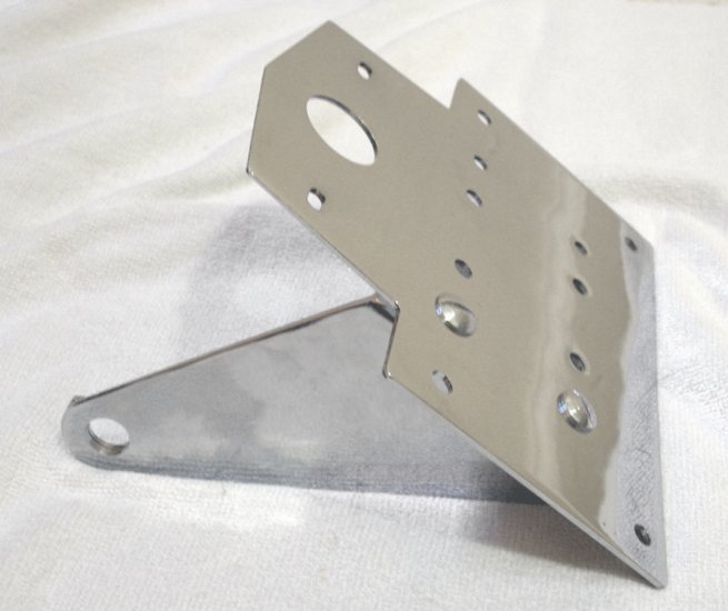 Chrome Billet Side Mount License Plate Frame for Honda Motorcycles