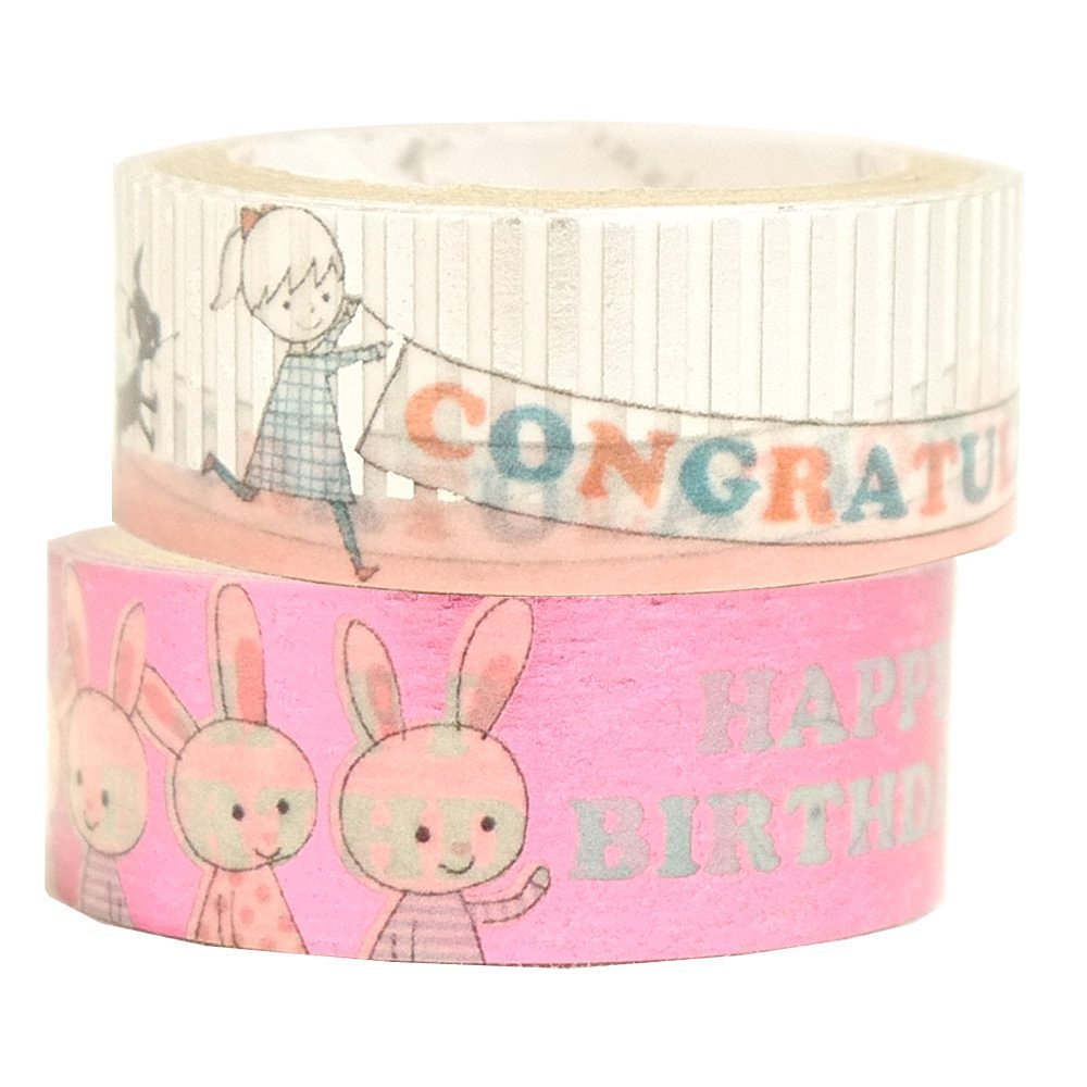 Masking Tape By Shinzi Katoh Collection Set of 2- Congrats