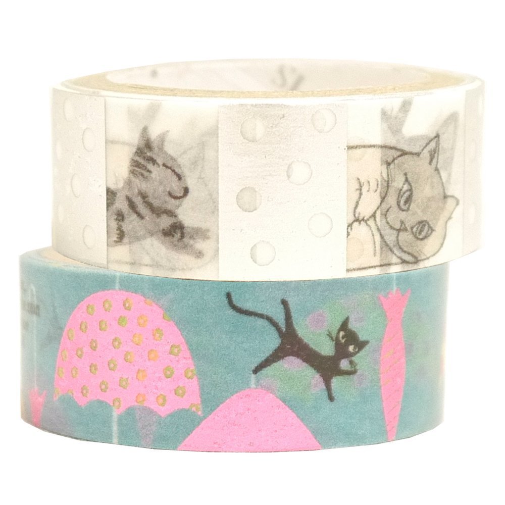 Masking Tape By Shinzi Katoh Collection Set of 2- Cats