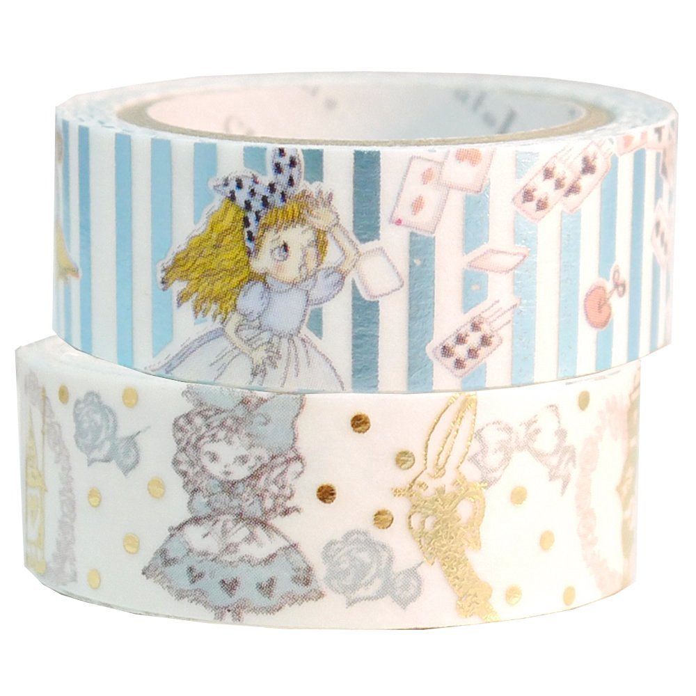 Masking Tape By Shinzi Katoh Collection Set of 2 - Alice Wonderland