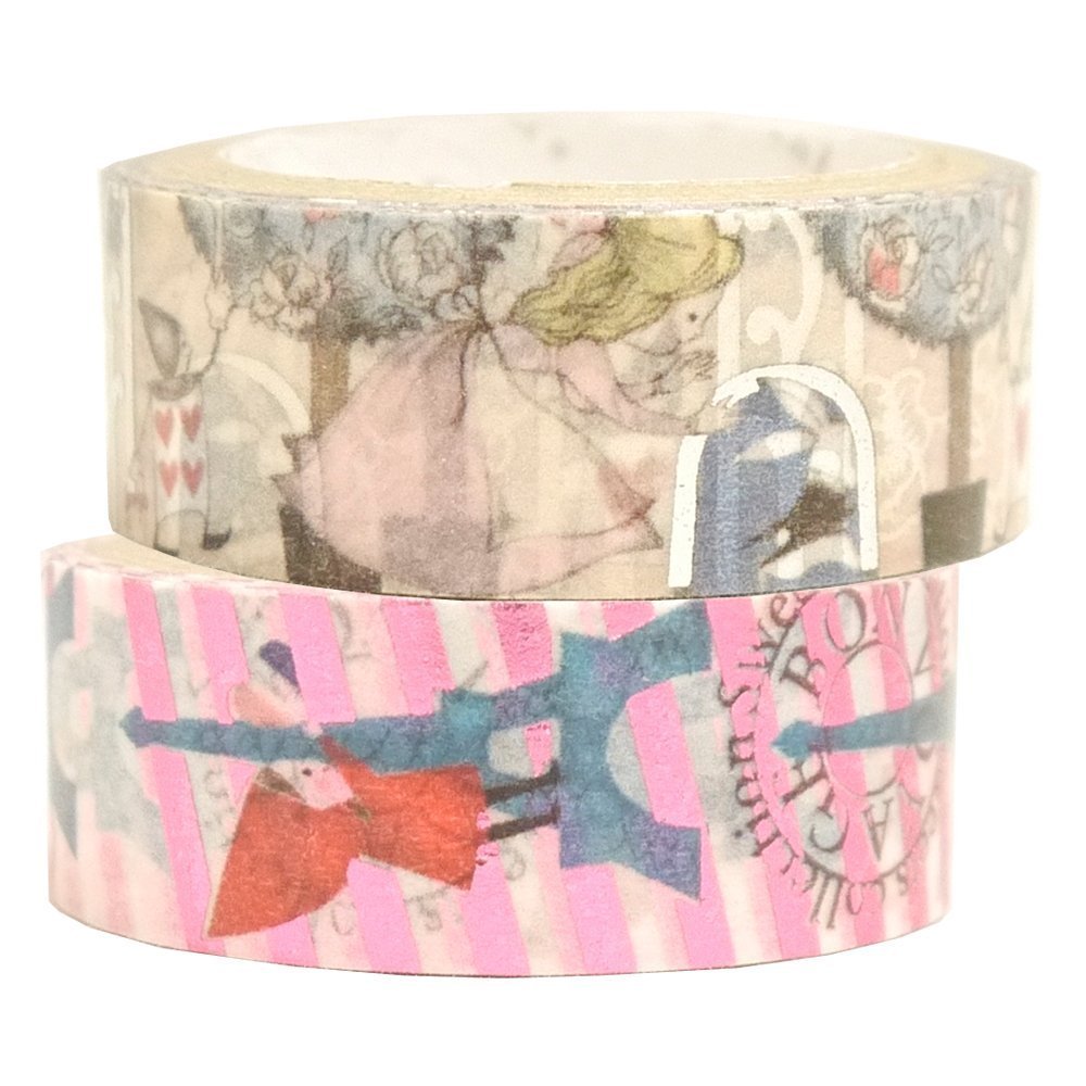 Masking Tape By Shinzi Katoh Collection Set of 2 - Alice Wonderland and Red Riding Hood