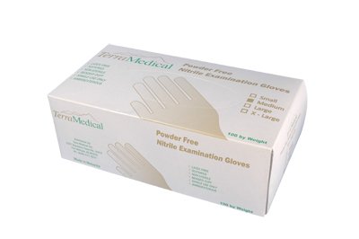 Nitrile Powder Free Exam Gloves, Box of 100, Size Medium