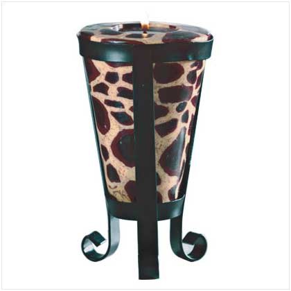 Giraffe Pattern Cone-Shaped Candle