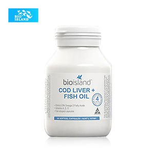 Bio Island Cod Liver + Fish Oil 90 Capsules (Australia Import)