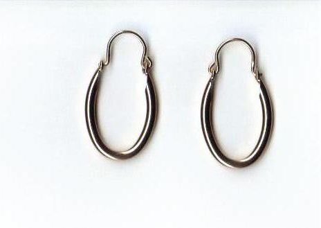 14k Gold GL Hoop Earrings