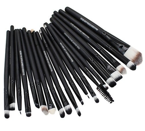 20 Pcs Pro Makeup Set Powder Foundation Eyeshadow Eyeliner Lip Cosmetic Brushes