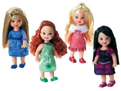 FREE SHIPPING!! Set of 4 Kelly Barbie's Sister Christmas Dolls 2006
