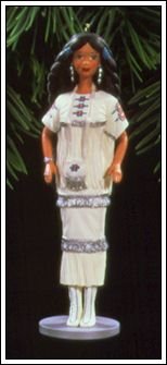 BRAND NEW IN BOX 1996 Barbie Dolls of the World #1 Native American Ornament