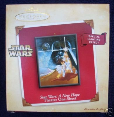 bRAND NEW IN BOX 2004 Star Wars Theater one sheet Hallmark Ornament A New Hope