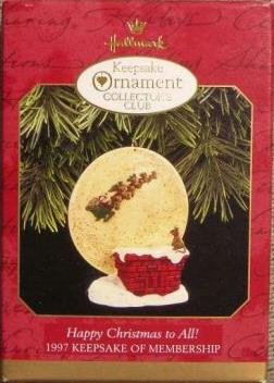 BRAND NEW IN BOX 1997 Hallmark Keepsake Collector's Club Ornament Happy Christmas to all.