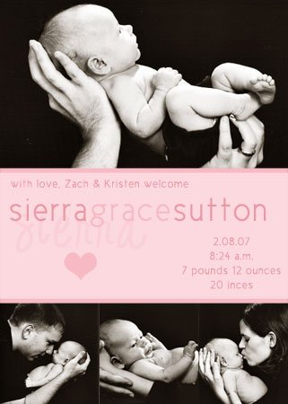 Beautiful Photo Birth Announcement! Design Only!