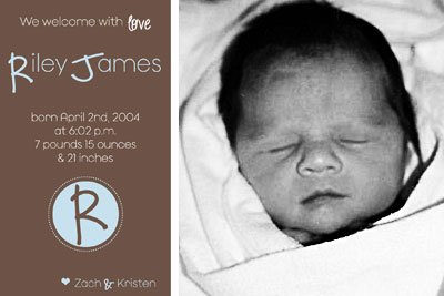 Beautiful Photo Birth Announcement! Design Only!
