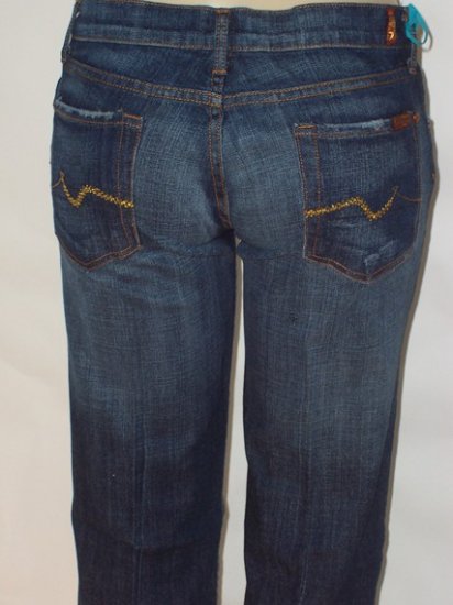 Seven BootCut Gold Swarovski Crystal SZ 26