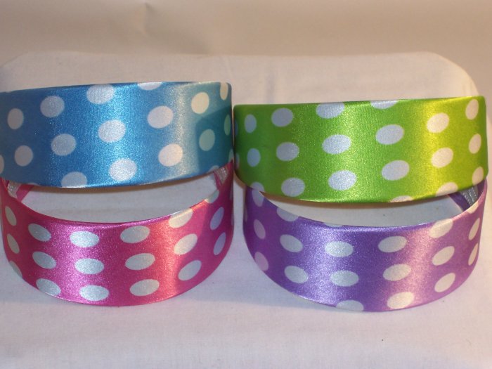 HEADBAND 4 lot of 2inch polka-dot head bands