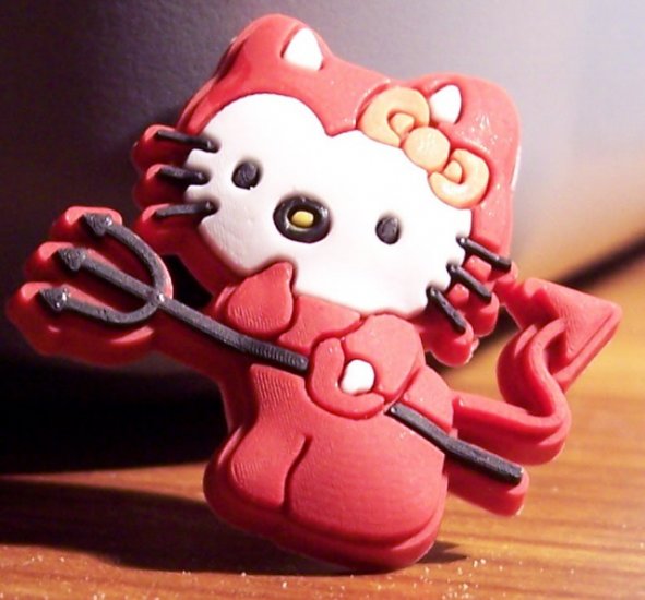 HELLO KITTY DEVIL SHOE CHARM (LIKE JIBBITZ)FOR ALL CLOGS CROCS