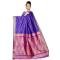 Bight Blue and Magenta Art Silk Saree (Poly Silk)