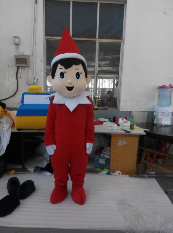 CosplayDiy Unisex Mascot Costume Elf On The Shelf Mascot Costume