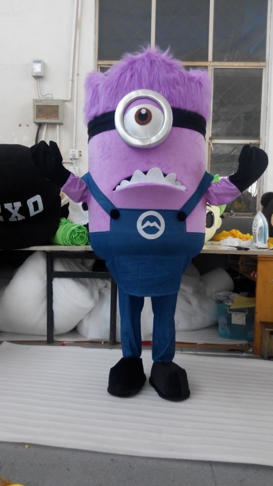 CosplayDiy Unisex Mascot Costume Despicable Me Purple Minion Mascot Costume For Party