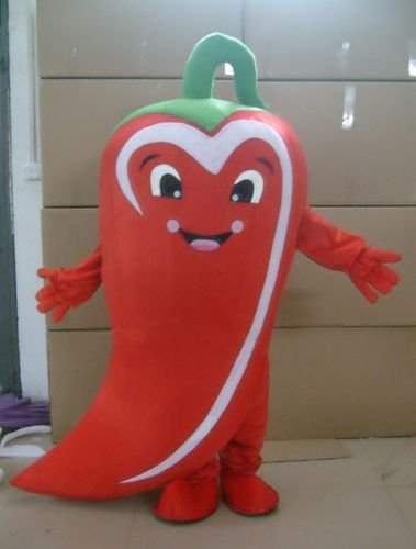 CosplayDiy Unisex Mascot Costume Chili Pepper Mascot Costume Cosplay For Christmas Party