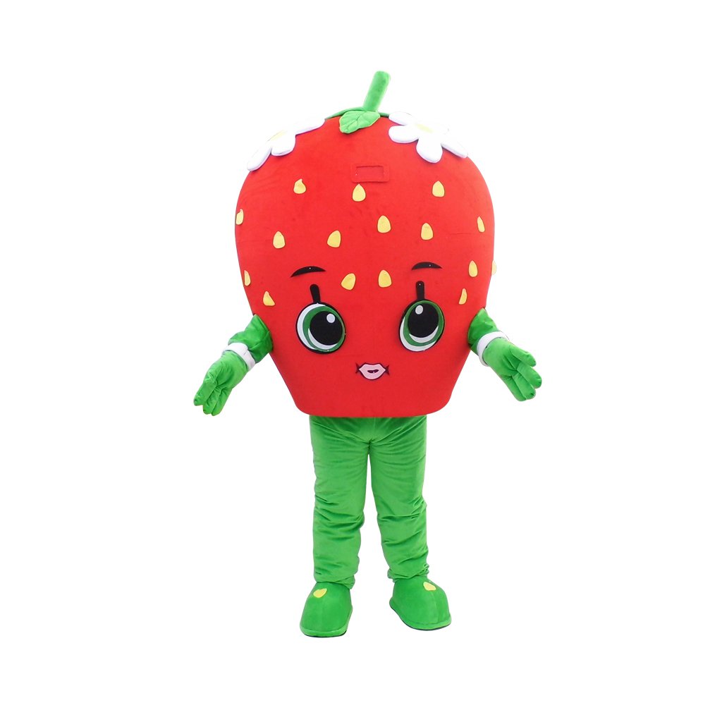 CosplayDiy Unisex Mascot Costume Fruit Strawberry Cute Mascot Costume For Christmas Party