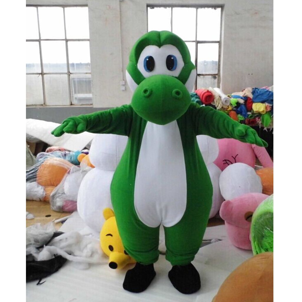 Cosplaydiy Unisex Mascot Costume Super Cute Adult Mario Yoshi Mascot