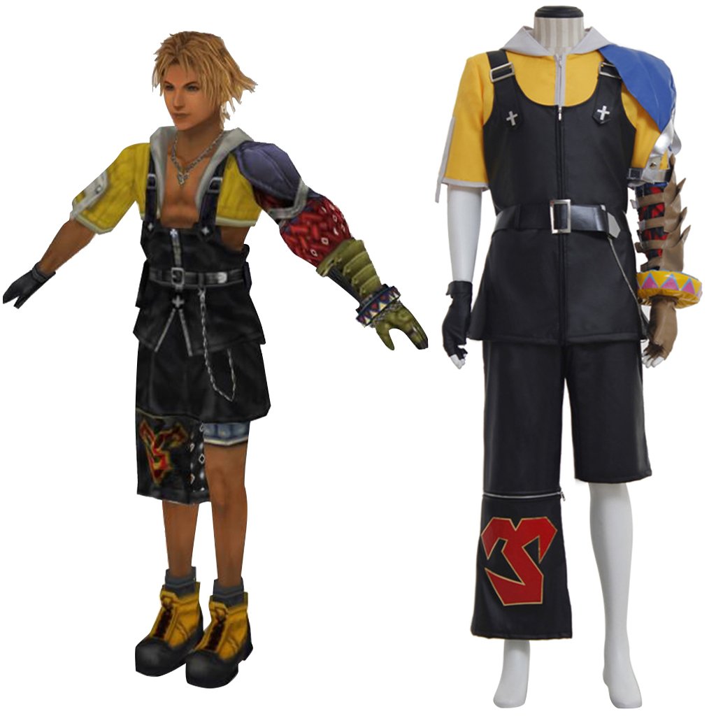 CosplayDiy Men's Outfit Final Fantasy 10 Tidus Cosplay Costume For Halloween Party