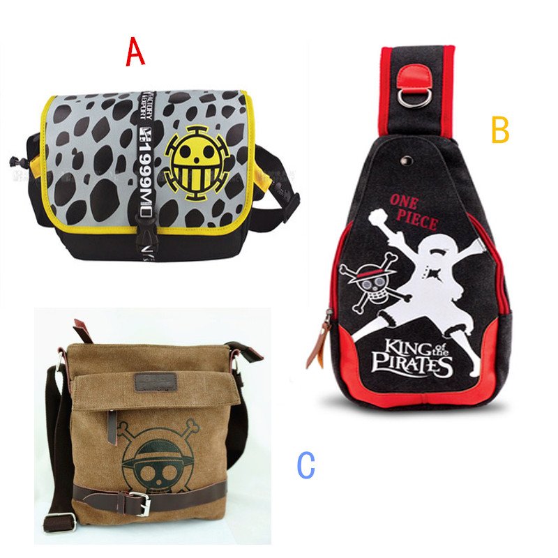 Anime One Piece Canvas Shoulder Bag Cosplay Accessary