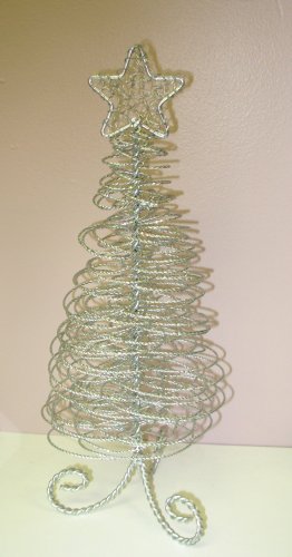 christmas tree silver wire and glitters holiday home decor christmas tree silver wire and glitters holiday home decor